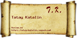 Tatay Katalin névjegykártya