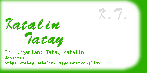 katalin tatay business card